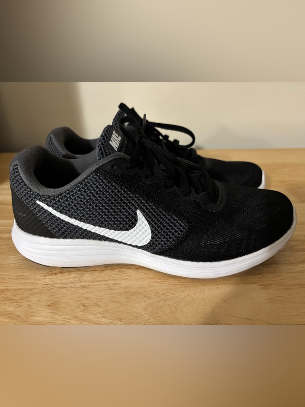 Nike Revolution 3 Dark Gray & Black Sneakers